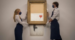 «La fille au Ballon» partiellement autodétruite de Banksy s'envole pour un montant record