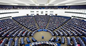 General view on the hemicycle of the European Parliament in Stra