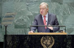 ANTONIO GUTERRES : « Les Palestiniens ont le droit à la dignité, à la justice et à l’autodétermination »