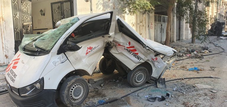 MSF ALERTE : L’activité humanitaire sérieusement menacée à Ghaza