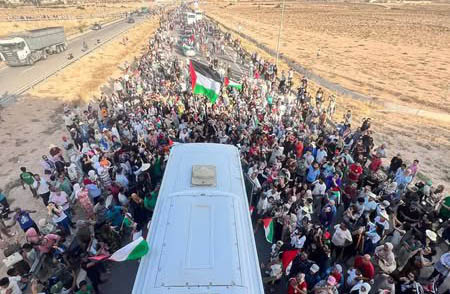 MAINTIEN EN DÉTENTION DE DIX PARTICIPANTS DE LA CARAVANE TERRESTRE DE LA RÉSILIENCE EN LIBYE - Le Centre de Ghaza pour les droits humains exprime sa vive inquiétude