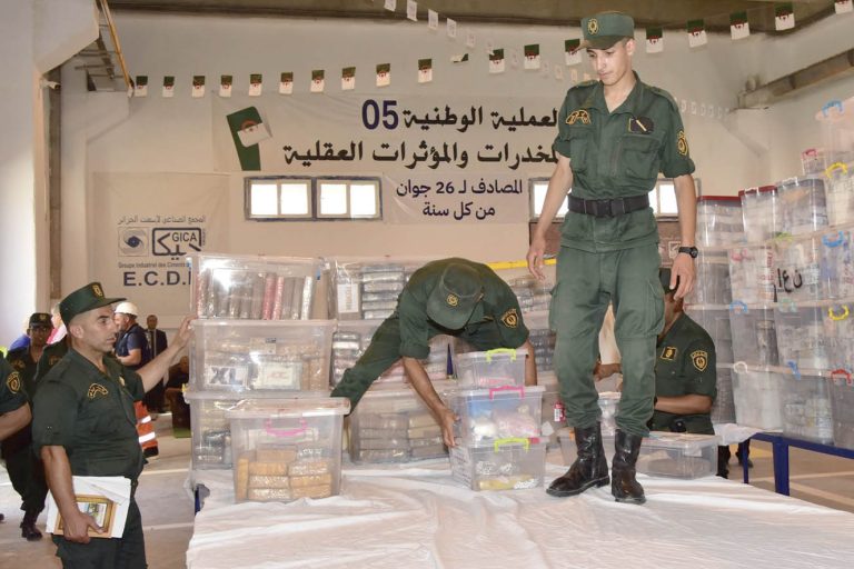 L’ANP DÉTRUIT PLUS DE 16 000 KG DE KIF, 1 000 KG DE COCAÏNE ET D’HÉROÏNE, 25 000 000 D’UNITÉS HALLUCINOGÈNES… : La guerre contre la drogue en chiffres