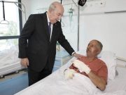 IL S’EST ENQUIS, HIER, À L’HOPITAL DE ZERALDA, DE L’ÉTAT DE SANTÉ DES BLESSÉS DES INCENDIES : Le geste réconfortant du Président
