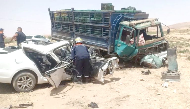 Trois morts et trois autres blessés dans un accident de la route à M&rsquo;sila