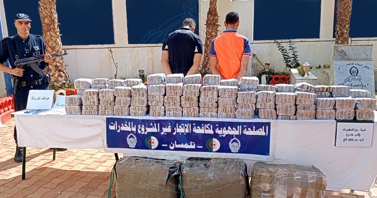Tlemcen : saisie plus d&rsquo;un quintal de kif traité en provenance du Maroc