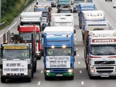 FLAMBÉE DES PRIX DU CARBURANT EN FRANCE : Les transporteurs manifestent à Paris